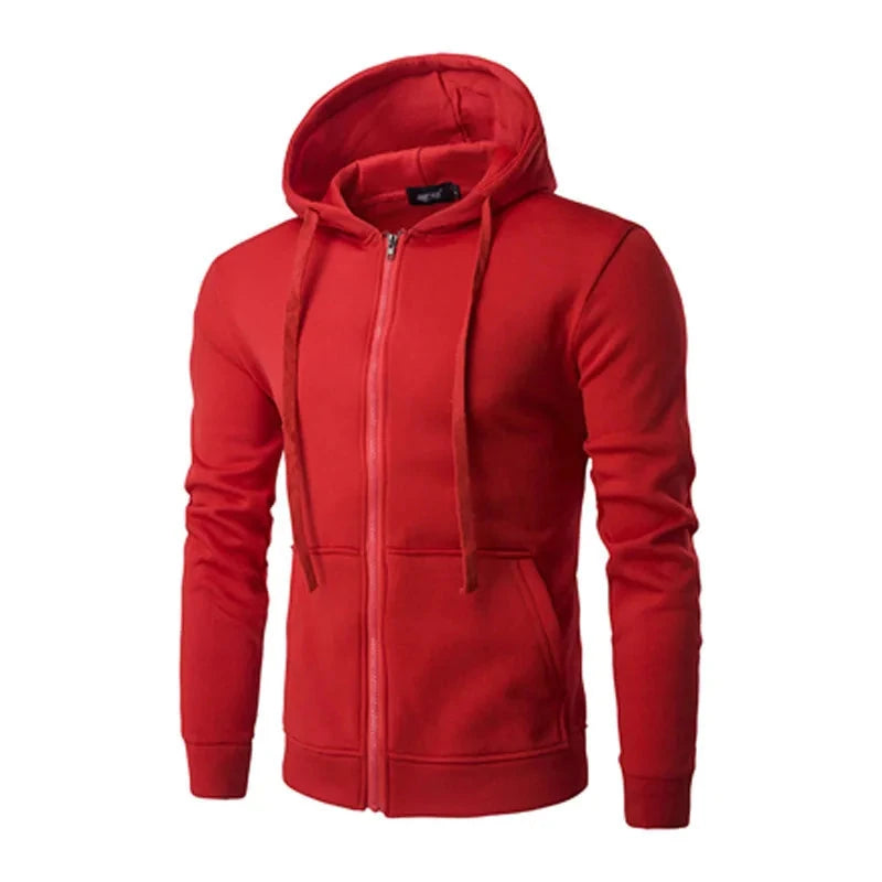 Autumn Men Sweatshirts Long Sleeve Jacket Hoodie Zipper Closure Jacket Male Hoodies Sweatshirt Slim Fit Male Clothing Econic Blanks