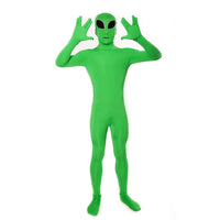 Kids Adult ET Alien Cosplay Costume Zentai Jumpsuits Green ET Alien Mascot Halloween Carnival Masquerade Bodysuit Suit Quick Pick Grocers