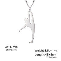 Rhythmic Gymnastics Necklace Women Trend 2025 Gymnast Stainless Steel Jewelry BFF Dancer Girl Sport Accessories Mother Day Gift Quick Pick Grocers