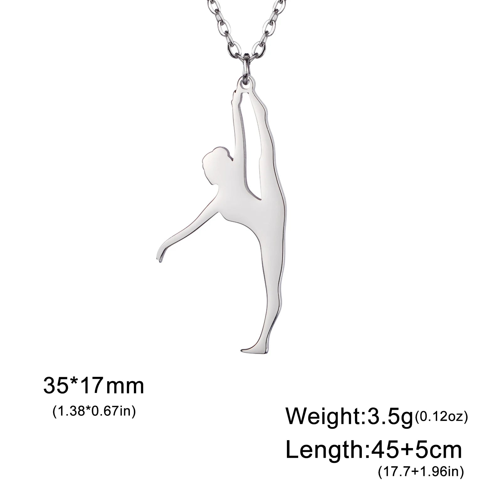Rhythmic Gymnastics Necklace Women Trend 2025 Gymnast Stainless Steel Jewelry BFF Dancer Girl Sport Accessories Mother Day Gift Quick Pick Grocers