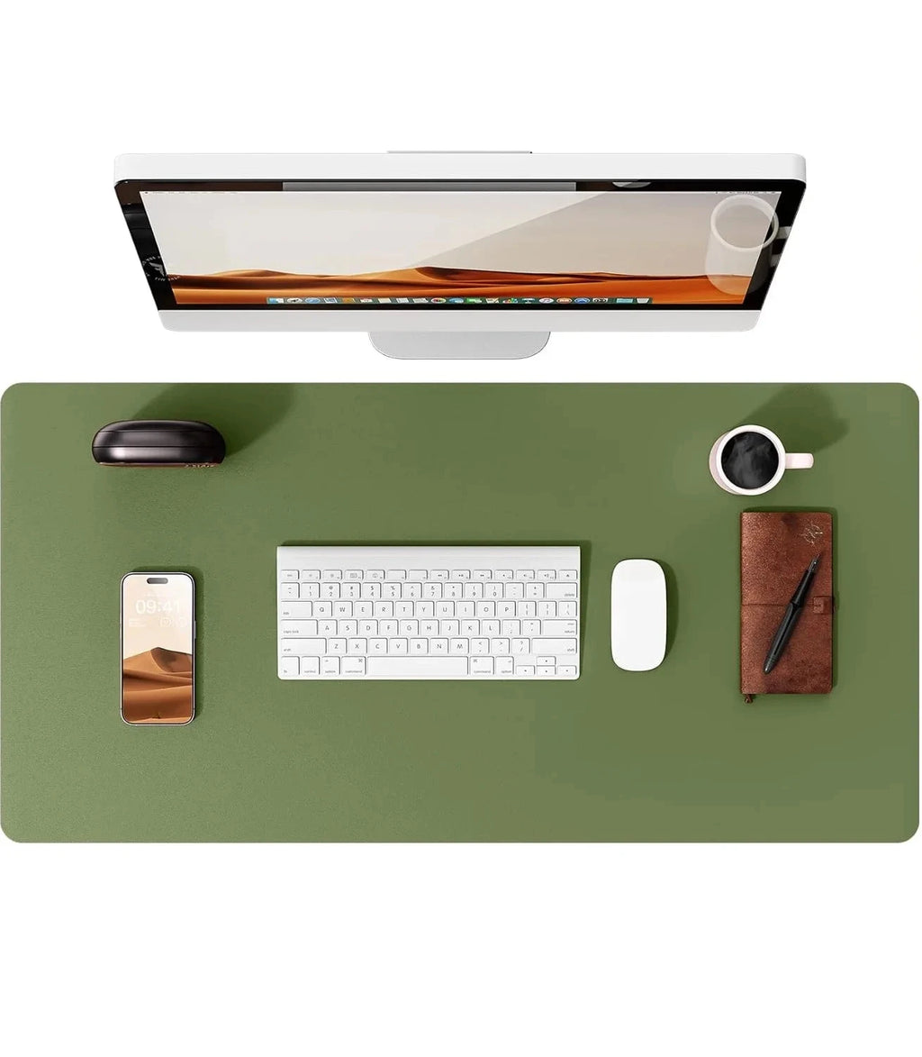 Large Mouse Pad,Office Desk Mat, Leather Desk Pad Protector, Non-Slip PU Leather Desk Blotter, Laptop Desk Pad Econic Blanks