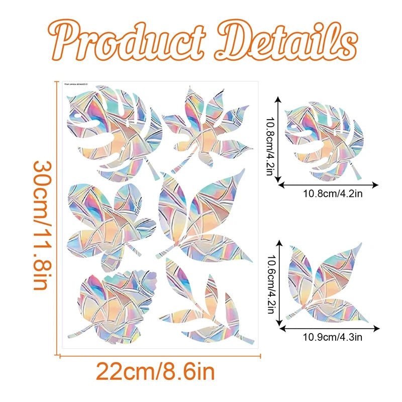 Rainbow Suncatcher Window Stickers PVC Cat Butterfly Prism Glass Wall Sticker Home Kids Bedroom Decoration Self Adhesive Decal Quick Pick Grocers