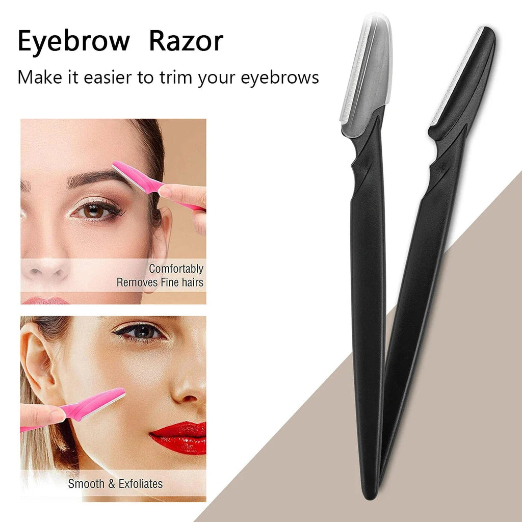 10/30/40Pcs Eyebrow Razor Facial Razor for Women Multipurpose Exfoliating Dermaplaning Tools with Precision Cover Safety Beauty Quick Pick Grocers
