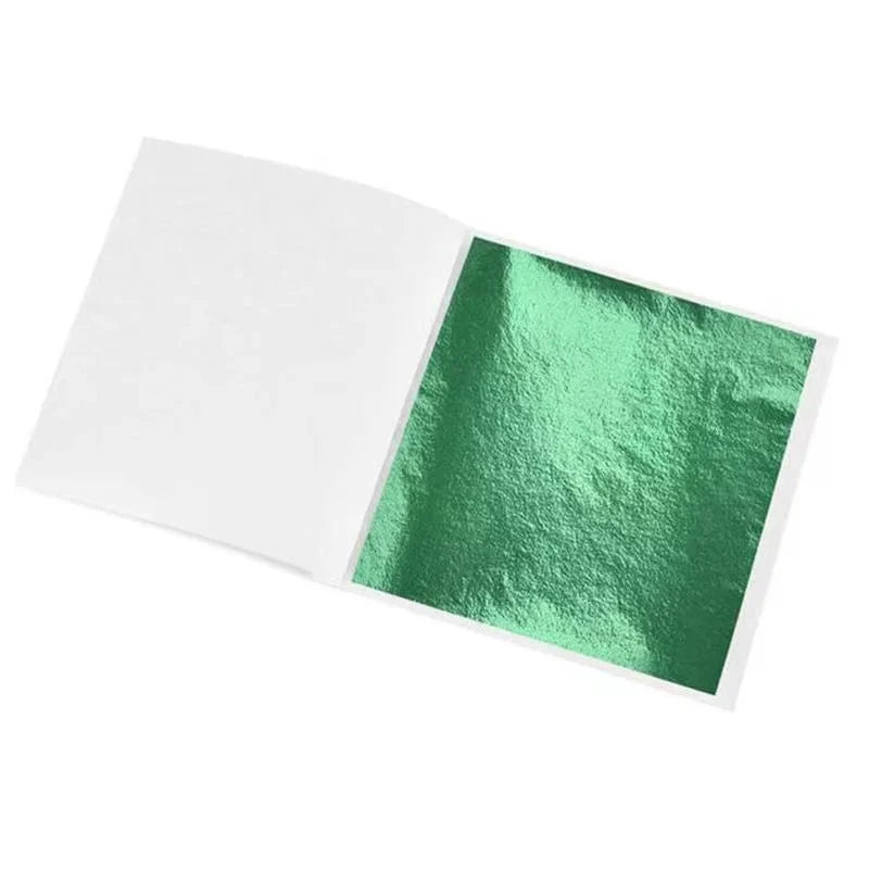 100 Sheets DIY Nail Gold Leaf Sheets Painting Gold Leaf Paper Art Craft Paper Birthday Party Wedding Cake Dessert Decorations Econic Blanks
