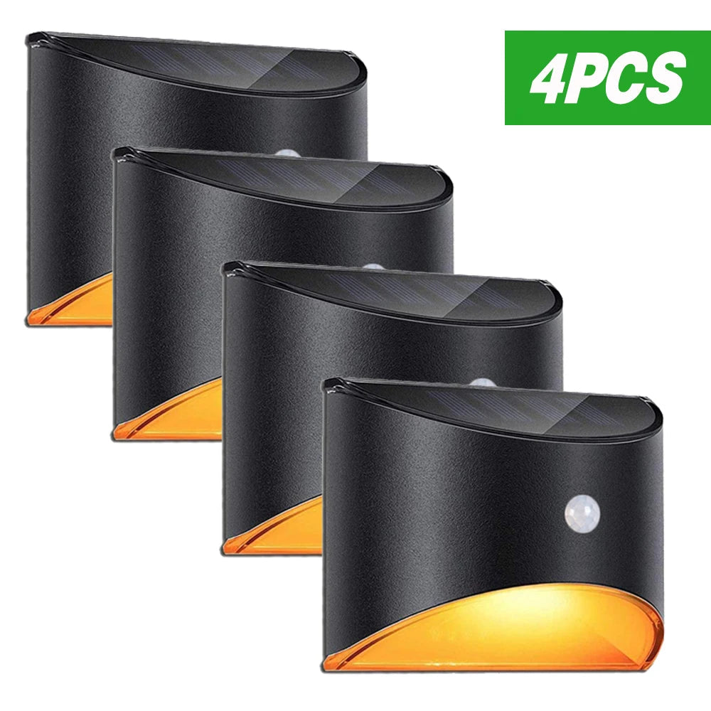 LED Solar Light Outdoor Motion Sensor Wall Lights Waterproof Garden Wall Lamp Solar Power Lighting Decorative Wall Stair Fence Quick Pick Grocers