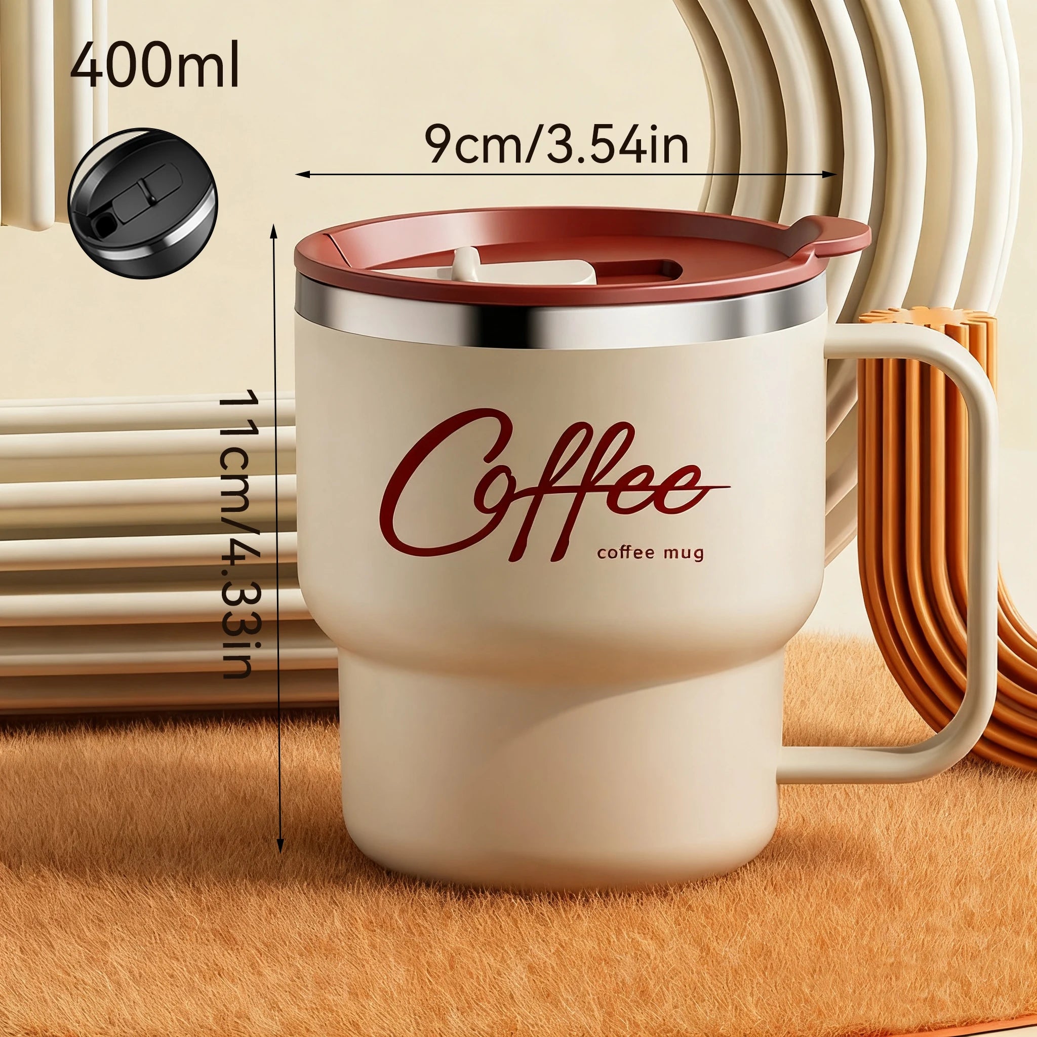 400ML Double Layer Coffee Mug 304 Stainless Steel Sealed Drinking Cup For Cold And Hot Water Insulated Milk Coffee Cup Drinkware Quick Pick Grocers