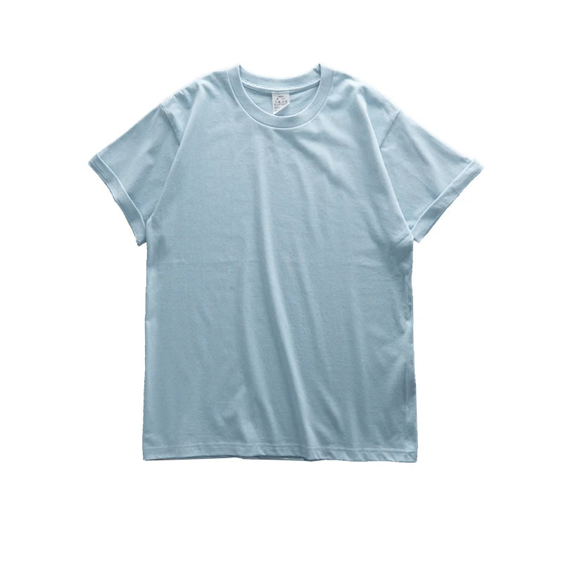 Dukeen 280gsm Oversized Heavy T-Shirt for Men Summer Short Sleeve Tee Cotton Solid Color Top Casual T Shirts One Piece Quick Pick Grocers