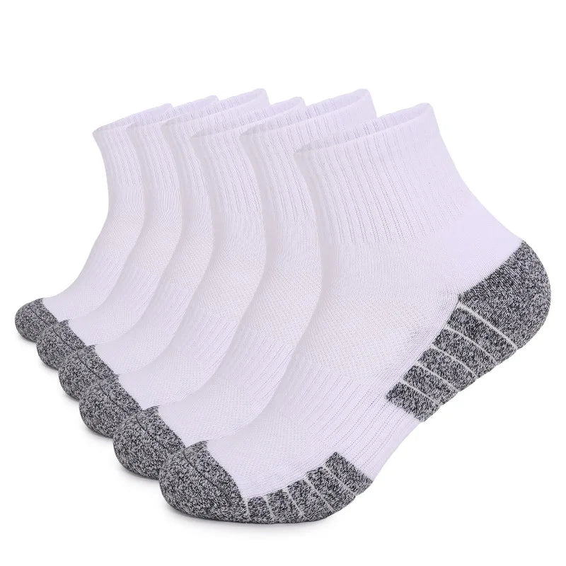 6 pairs Outdoor sports socks Thickened towel bottomed hiking socks Sweat-absorbing short tube sports running socks Men Socks Quick Pick Grocers