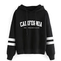 California Womens Tracksuit Casual Stripe Versatile Hooded Sweatshirt or Pants or Suit Simplicity Hot Sales Street Outfits S-3XL Quick Pick Grocers