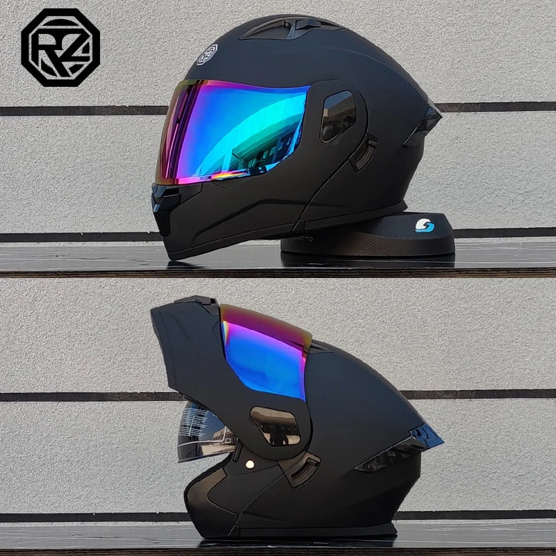 ORZ Personalised Motorcycle Full Face Helmet Men Women Fashion Dual Lens Helmets Motocross Racing Modular Flip Up Casco Moto Quick Pick Grocers