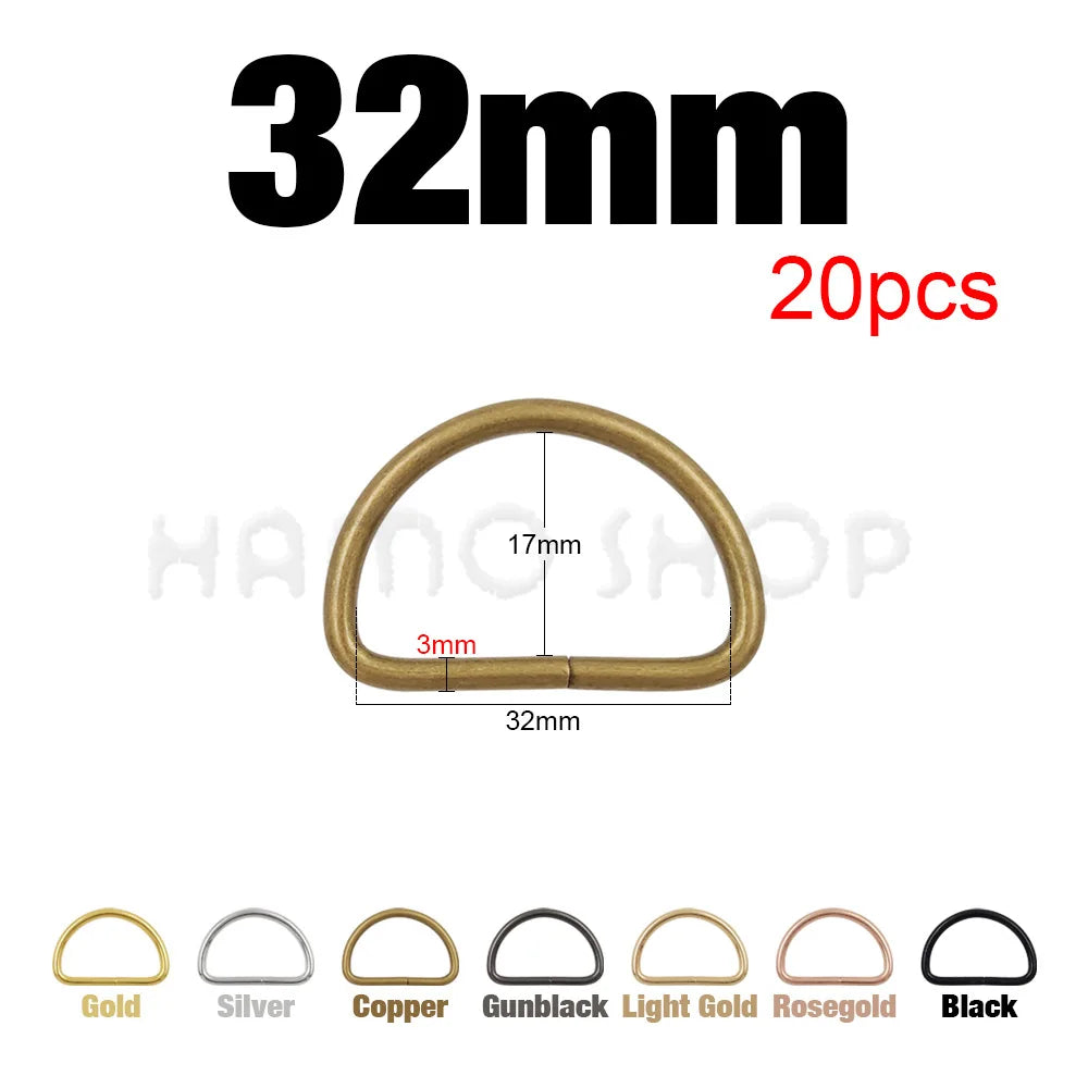 20-1000pcs Metal D Ring Adjustable Buckle Clasp For Webbing Backpacks Straps Bags Cat Dog Collar Chain Buckles DIY Accessorie Quick Pick Grocers