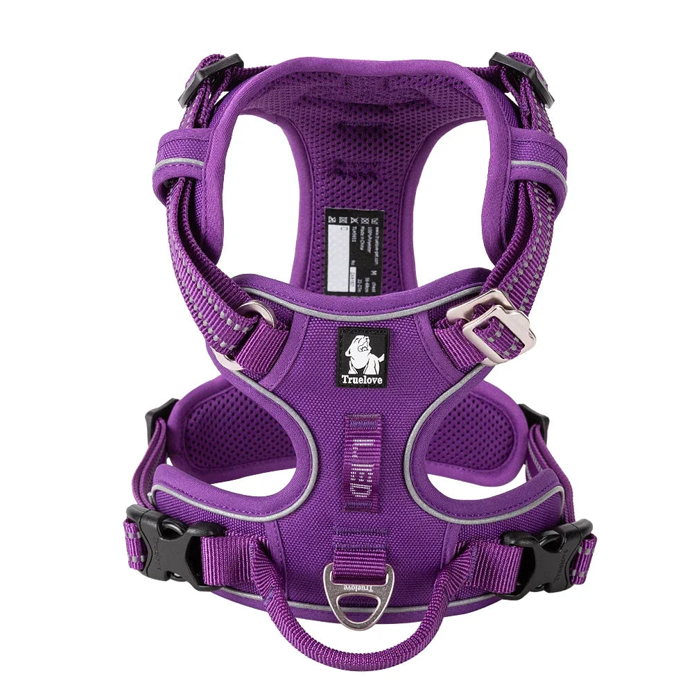 TRUE LOVE Pet Harness No Pull Nylon Reflective Dog Harness Adjustable Comfortable Control Step-in Brilliant Truelove TLH5654 Quick Pick Grocers