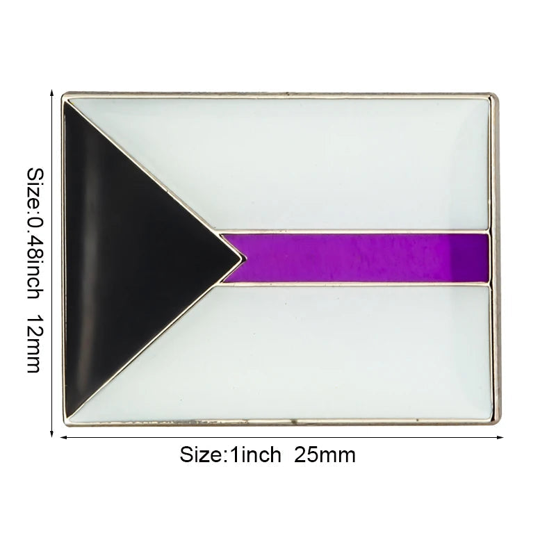 Pride Badge Bisexual Pansexual Brooch Lesbian Pride Pin Flag LGBTQ Gay Flag Lapel Pin Quick Pick Grocers