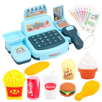 Simulation Shopping Cash House Toys Electronic Game Lighting And Sound Effects Supermarket Cashier Toys Econic Blanks