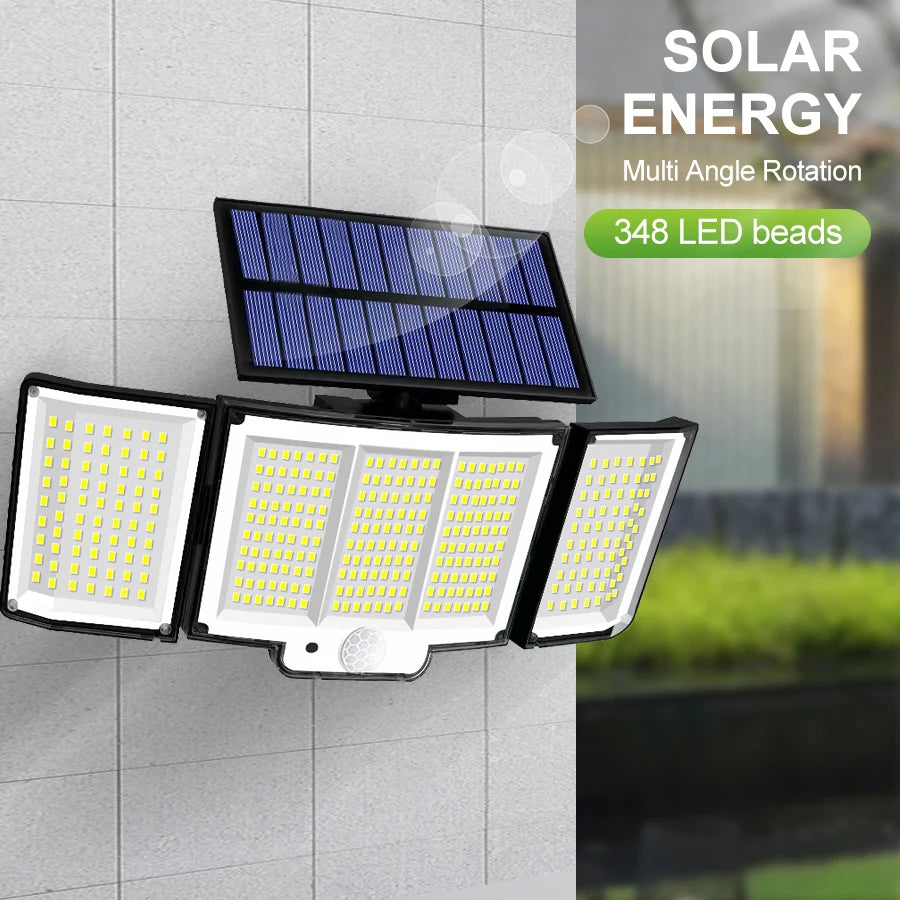 234/318/348 LED Solar Lights 3 Working Modes Super Bright Motion Sensor Outdoor IP65 Waterproof Flood Wall Security Lights Yard Econic Blanks