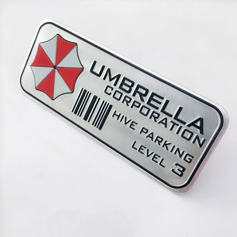 Aluminum Alloy Car Sticker Umbrella Residents Honeycomb Parking Level 3 Motorcycle Auto Decor Metal Sticker Car Motorbike Decal Quick Pick Grocers