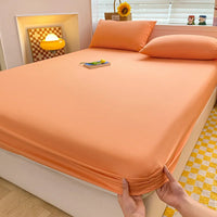 Soft Cotton Fitted Bed Sheet with Elastic Mattress Cover Quick Pick Grocers