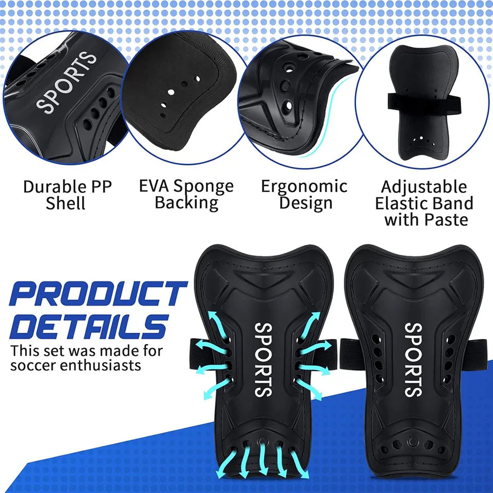 Loogdeel 2 Pair Soccer Shin Guards and Socks for Toddler Kids Youth, Lightweight Soccer Shin Pads Protective Defender Gear Quick Pick Grocers
