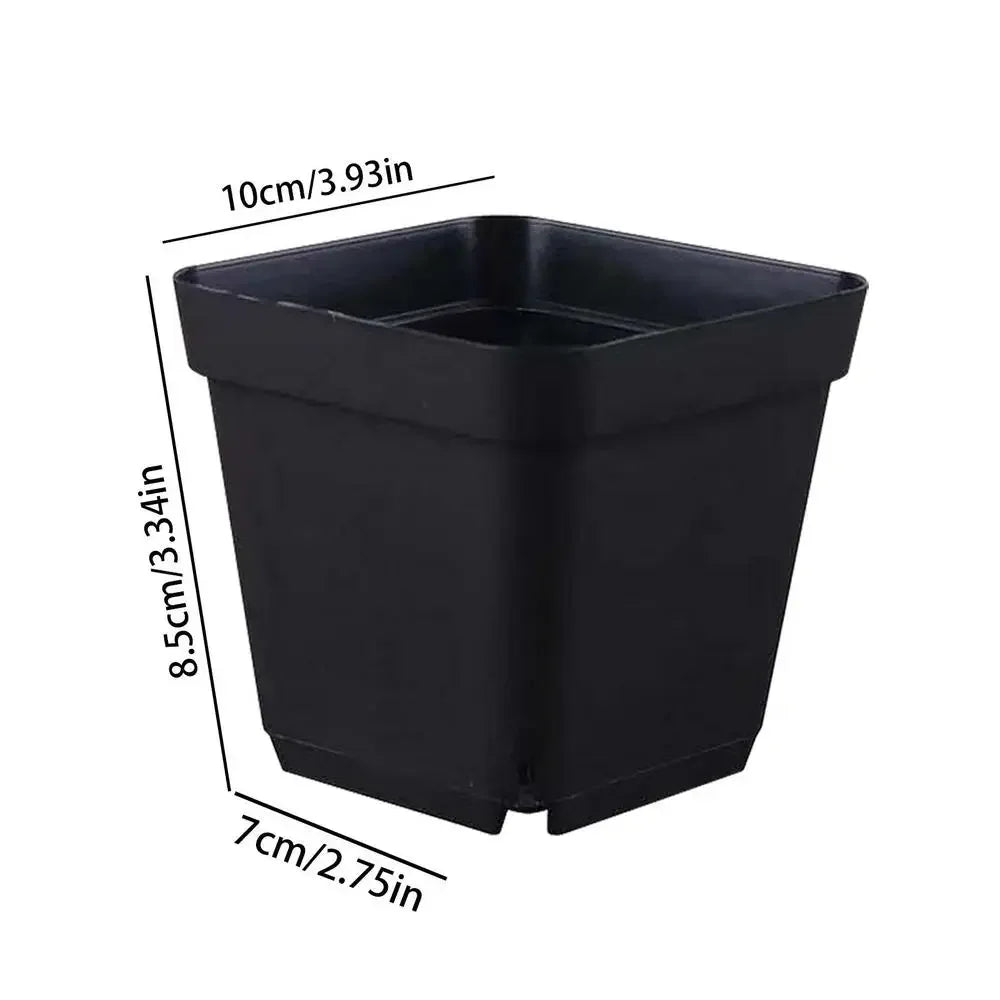 Seedling Pots 50Pcs Square Plant Seeding- Planting Cup Plastic Deep Nursery Tree Pot Flower Plant Container Pot Garden Grow Quick Pick Grocers