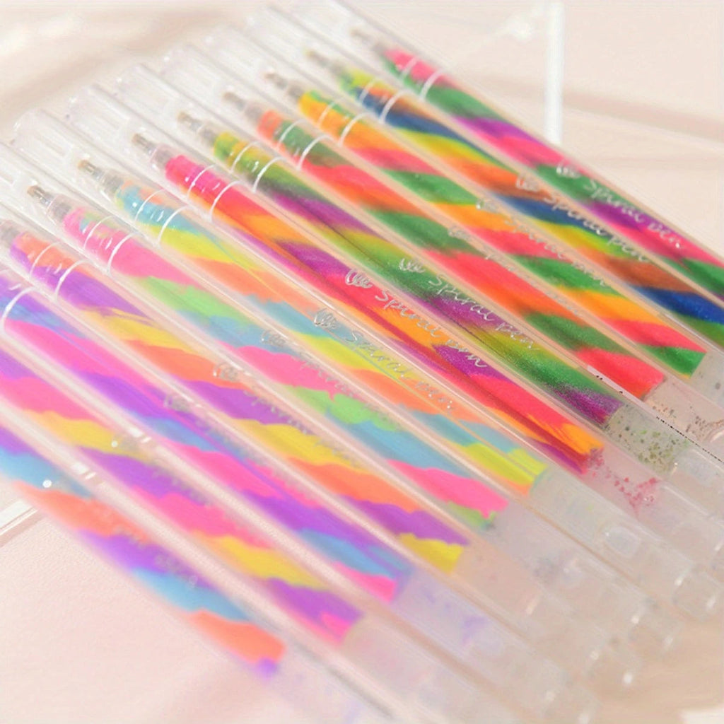 6pcs Glitter Gel Highlighter Pens Set - 1.2mm Vibrant Colors, Smooth Writing, Perfect for Journals, DIY Crafts, Greeting Cards, Quick Pick Grocers