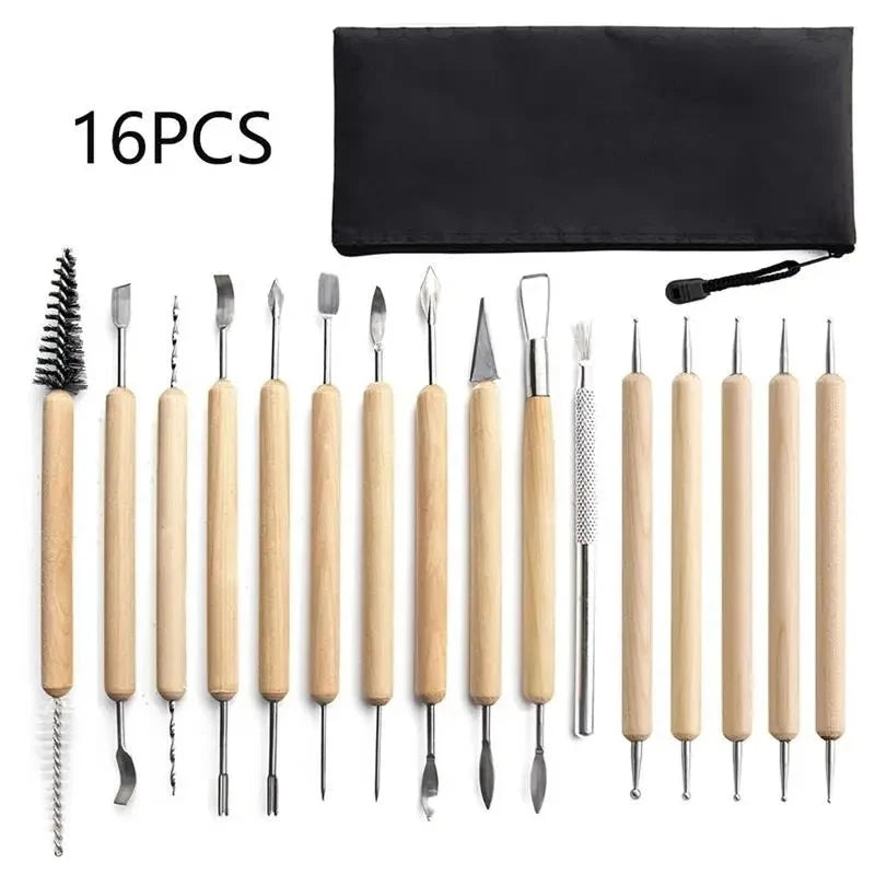 Pottery Clay Sculpting Tools Kit 8-61 Pcs/Set, Ceramic Wax Clays Carving Tools for Art Craft Pottery Sculpting Modeling Tool Set Econic Blanks