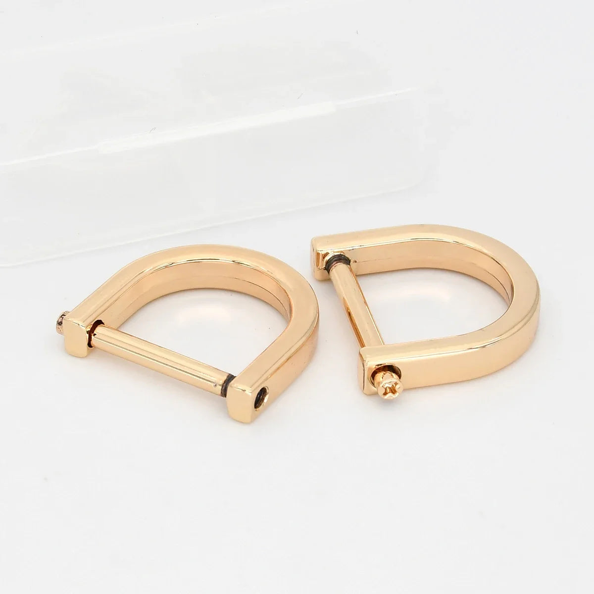 2pcs Metal Detachable D Ring Openable Dee Buckle Shackle Clasp for Leather Craft Bag Strap Handle Shoulder Repairing Parts Quick Pick Grocers