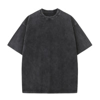 Men's Summer T-shirt 230G Heavy Cotton Vintage Washed T-Shirts Oversized Short Sleeve Loose Streetwear Short Sleeve Tops Tee Quick Pick Grocers