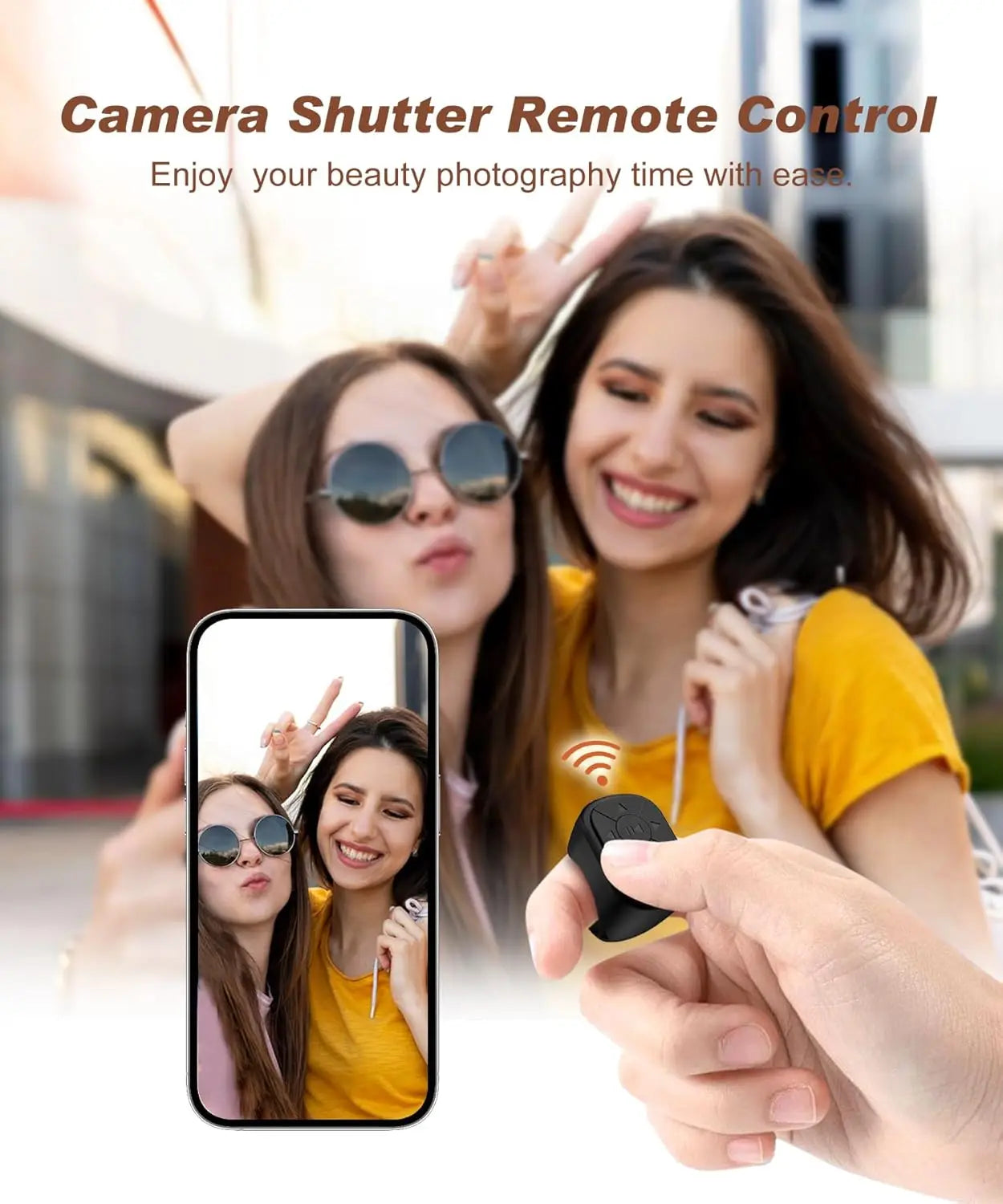 Tiktok Scrolling Ring Tiktok Remote Control Is Suitable for Iphone, iPad Bluetooth Page Turning Ring Roller, Both Camera Shutter, Short Video and Music Remote Control Function, Compatible with Ios and Android Phones Quick Pick Grocers
