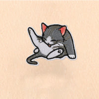 Cute Cartoon Cat patch Embroidery Patches on clothes Children's clothing Animal Interesting Embroidery Accessories Iron patch Quick Pick Grocers