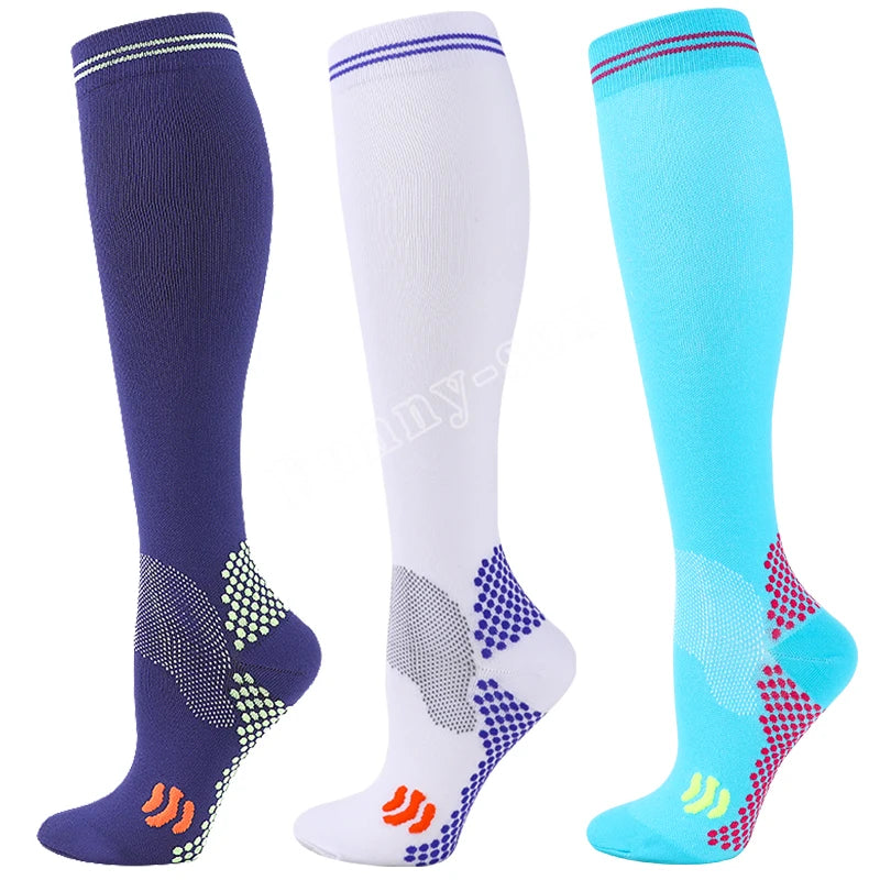 1/3 Pairs Dropship Compression Socks Varicose Veins 20-30 Mmhg Men Women Socks For Running Cycling,Football Soccer Stockings Quick Pick Grocers
