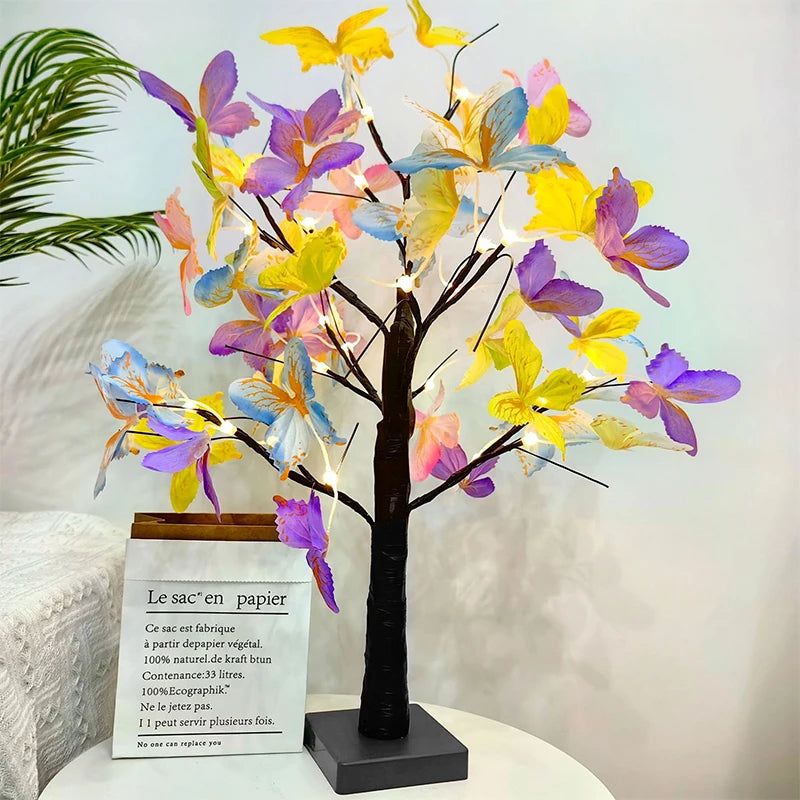 Tabletop Bonsai Tree Lights, Butterfly Tree Lamp, DIY Decorative LED Night Light,for Gift Party Holiday Camping Summer Home Deco Quick Pick Grocers