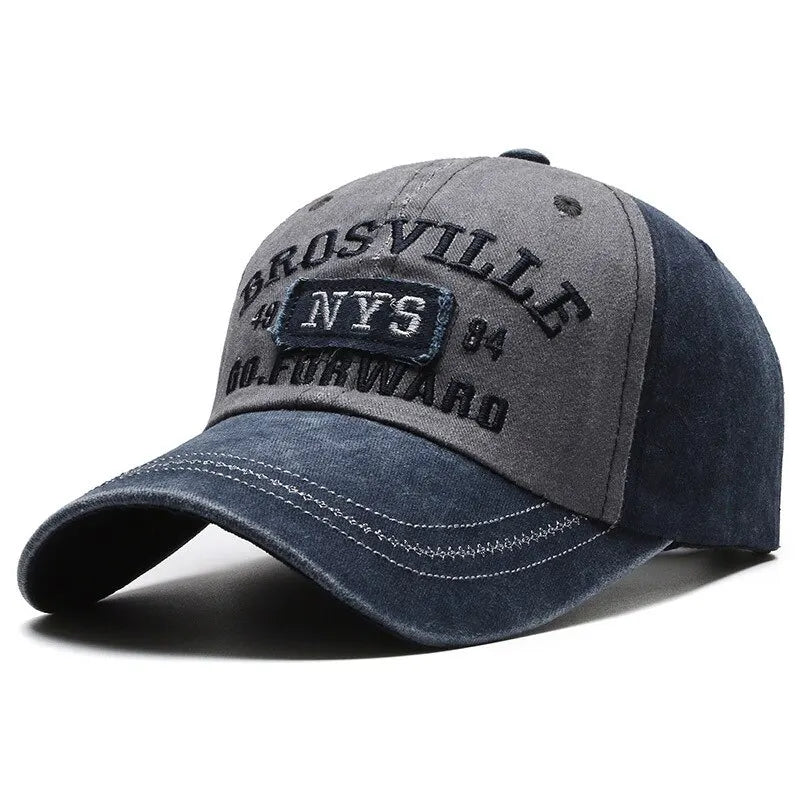 Four Seasons Men's Baseball Cap Casual Wash Embroidered Cap Curved Brim Bowler Sun Hat Official Website Quick Pick Grocers