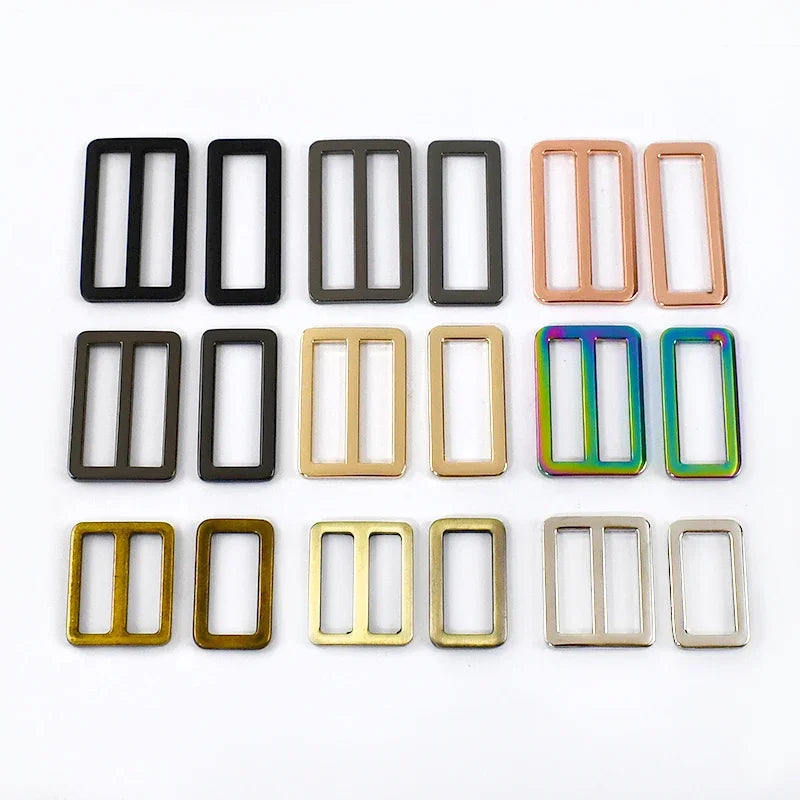 5/10Pcs 20-50mm Metal Ring Buckles for Bag Strap Tri Glide Slider Clasp Webbing Dog Belt Adjuster Hooks DIY Hardware Accessories Quick Pick Grocers