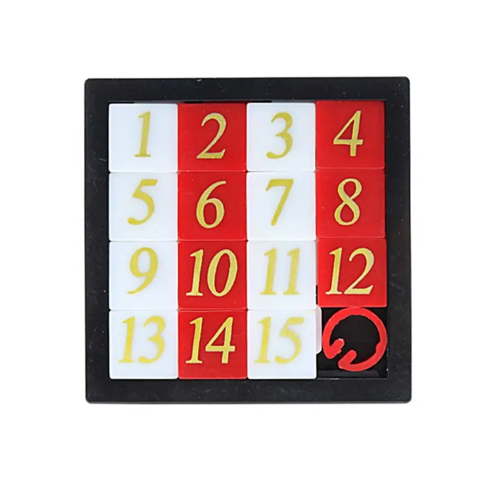 Early Educational Math Toy Developing for Children Plastic 1-15 Number Puzzles Kids Toy Sliding Puzzle Toy 15 Tiles Logics Game Quick Pick Grocers