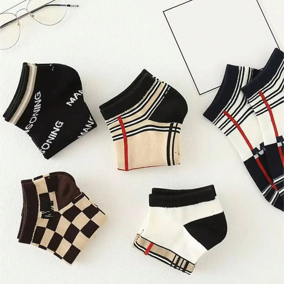 5/10pcs Men's Thin Breathable Low-Cut Socks - Anti-Odor, Moisture-Wicking, Lightweight, Comfortable & Versatile for Daily Wear Quick Pick Grocers