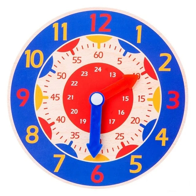 Baby Montessori Toys Wooden Clock Hour Minute Second Cognition Time Learning Teaching Aids Educational Toys For Children Purest Peak
