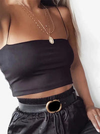 2022 Summer Women's Crop Top Sexy Elastic Cotton Camis sleeveless Short Tank Top Bar Quick Pick Grocers