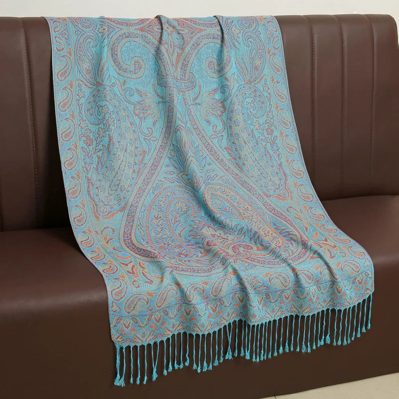 Luxury Brand Autumn Cashmere Pashmina Shawl Lady Wrap Warm Winter Scarves Design Print Female Foulard Cotton Stoles Scarf 2023 Quick Pick Grocers