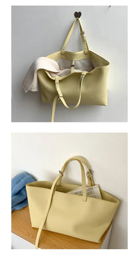 Casual Soft Tote Women Bag PU Leather Shoulder Bags for Women 2026 NEW High Quality Handbags and Purses Large Shopper Purses Quick Pick Grocers