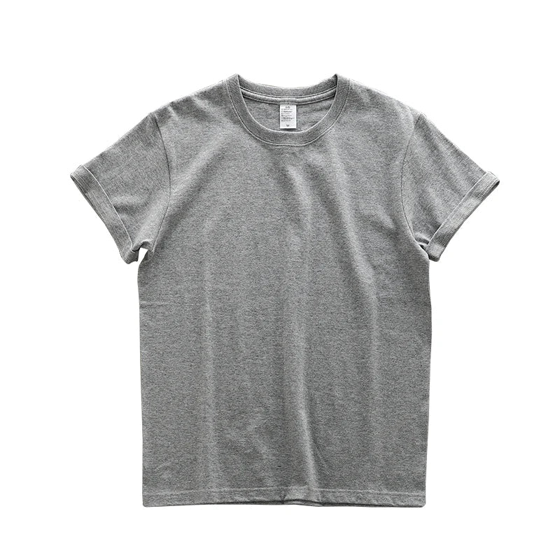 Dukeen 280gsm Oversized Heavy T-Shirt for Men Summer Short Sleeve Tee Cotton Solid Color Top Casual T Shirts One Piece Quick Pick Grocers