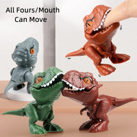 Jurassic Finger Dinosaur Triceratops Tyrannosaurus Model Toys for Kids Creative Finger Biting Dinosaurs Interactive Toy Boy Gift Quick Pick Grocers