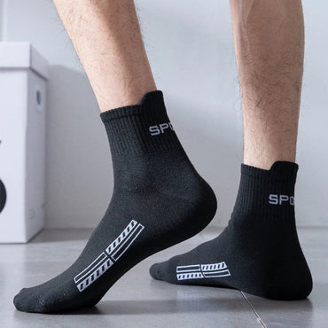10/20Pairs High Quality Men's Socks Casual Breathable Cotton Man Run Sports Socks Spring Autumn Male Sox Gifts Plus Size 38-45 Quick Pick Grocers