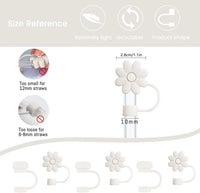 Cup Accessories for Stanley Cup Set of 9 Straw and Brush and 1 Flower Charm Chain 3 Spill Proof Stopper Flowers Straw Cover Boot Quick Pick Grocers