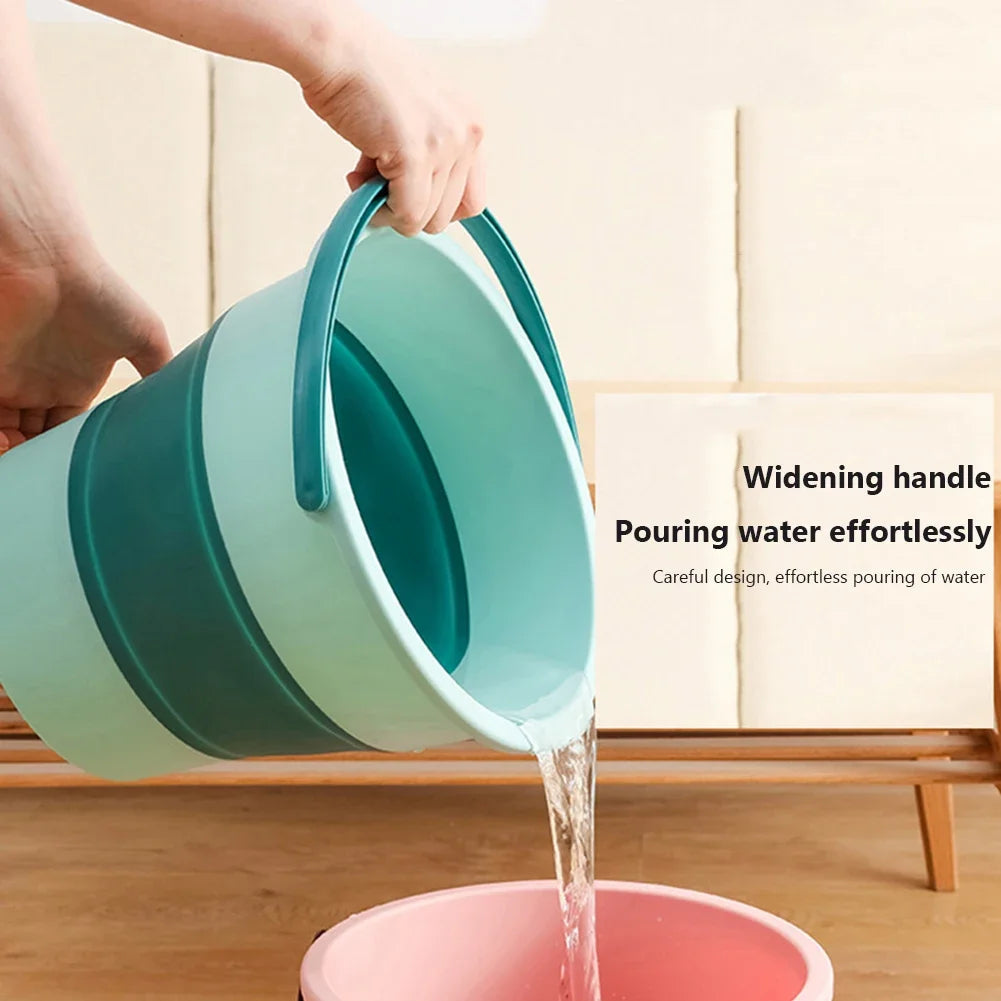 5/10/17L Portable Folding Bucket Multifunctional Thickened Silicone Bucket for Car Washing and Fishing Camping Folding Bucket Quick Pick Grocers