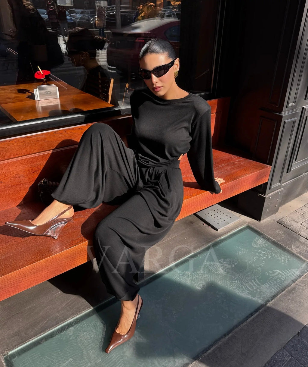 Hirsionsan Modal Soft Loose Sets Women 2026 Casual Two Pieces Long Sleeve T Shirts and High Waist Dresses Outfits Tracksuit Quick Pick Grocers