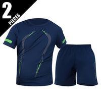 2/4/6 Pcs Plus Size Men's Quick-drying Short-sleeved Shorts Suit Men's Leisure Sports Running Fitness T-shirt Joker Shorts Teen Quick Pick Grocers