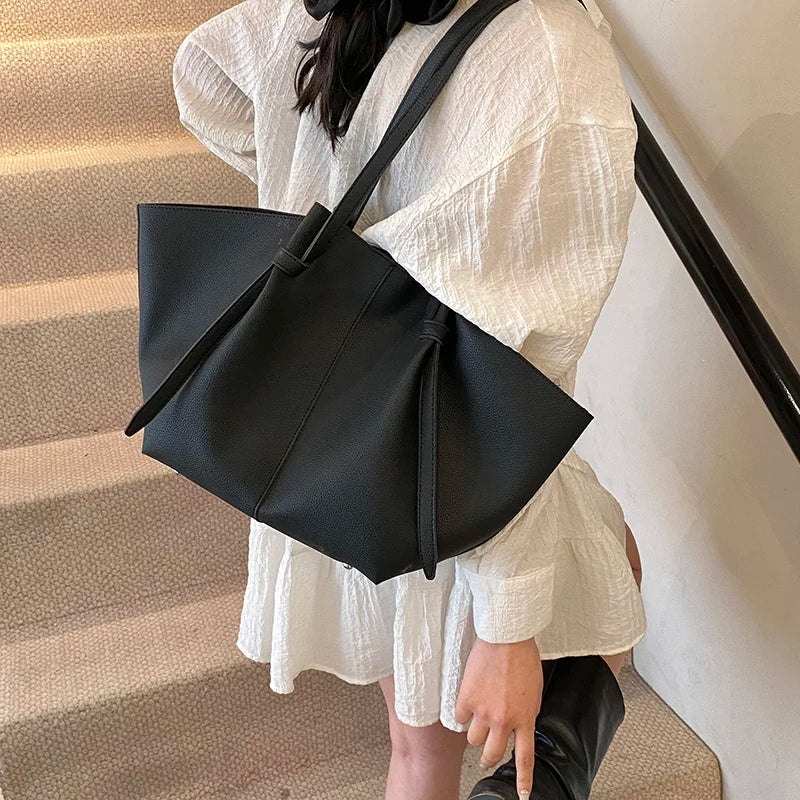 Branded Designer Shoulder Tote Bags For Women Soft PU Leather 2-IN-1 Big Capacity Shopper Tote Set 2025 Luxury Designer Handbags Quick Pick Grocers