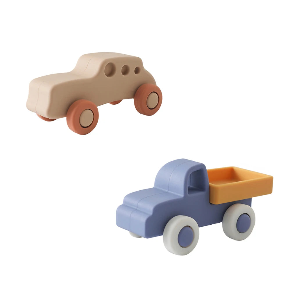 Baby Silicone Car Toys Montessori Baby Things Silicone Baby Teether Toy Car  0 12 Months Newborn Educational Toy Silicone Blocks Purest Peak