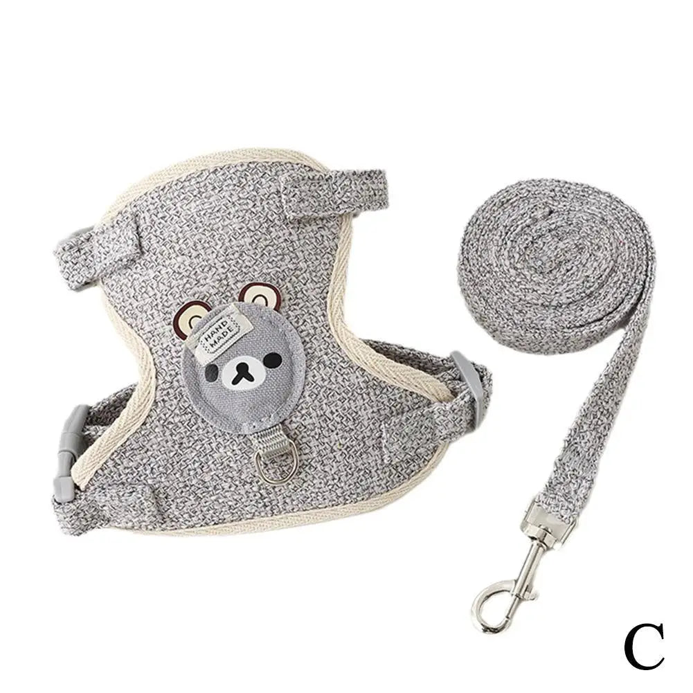 Undershirt Style Pet Leash Adjustable Cat Dog Harness Breathable Leash  Convenient Pet Vest For Small Dog Cat Supplies Econic Blanks