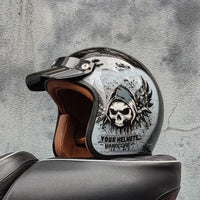Retro semi-open motorcycle helmet cross-country motorcycle accessories motorcycle helmet 3/4 retro helmet in winter Quick Pick Grocers